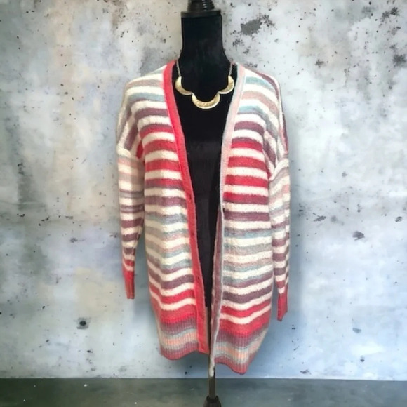 Torrid size 0 multi colored striped cardigan - Picture 4 of 7